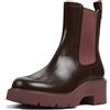 Camper Milah K400575, Stivaletto Chelsea Donna, Borgogna 007, 36 EU