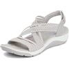 Skechers Reggae Cup-oh, Snap!, Sandali a Punta Aperta Donna, Beige Natural Taupe Gore Nat, 38 EU