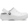 Crocs Baya Lined Clog K, Zoccoli Unisex - Bambini e Ragazzi, Bianco Grigio Chiaro, 28/29 EU