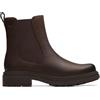 Clarks Premium Stivali da donna Orinoco3 Top Fashion, Marrone Scuro Lea, 36.5 EU