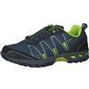 CMP ALTAK TRAIL SHOES WP, Scarpe da Corsa Uomo, Blue Ink-Yellow Fluo, 40 EU