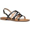 Geox D Sozy QC A, Sandalo Scorrevole Donna, Black, 36 EU