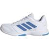 adidas Uomo Ligra 8 Mens Indoor Shoes, Ftwr White/Ray Blue/Lucid Aquamarine, 42 2/3 EU