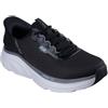 Skechers Sneaker D'lux Vapor Uomo, Nastro Nero in Rete termofusibile, Color Carbone, 44 EU