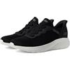 Skechers Uomo Scarpe da Ginnastica Hands-Free Slip-in Bobs Squad Chaos Daily Hype vestibilità Ampia, Black Knit Trim, 46 EU Larga