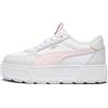 PUMA Karmen Rebelle, Scarpe Da Ginnastica Donna, Bianco Gelido Rosa Piuma Grigio, 37 EU