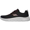 Skechers Go Walk Flex Vespid, Scarpe da Ginnastica Uomo, Black And Red Textile, 40 EU