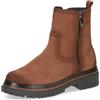 CAPRICE Stivaletti da donna in pelle con cerniera, Marrone (Cognac Nubuc), 37 EU
