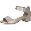CAPRICE Donna sandalo con tacco in pelle, Marrone (TAUPE METALLIC), 37,5 EU