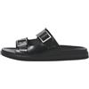 JACK & JONES Leather Buckle, Jfwdallas-Sandali con Fibbia in Pelle Uomo, Nero, 43 EU