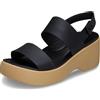 Crocs Sandali Brooklyn Sky da donna, con tacco, nero/anacardio, 40, Anacardi Neri, 42/43 EU