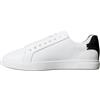 Calvin Klein Donna Sneakers con Suola Preformata Low Moire in Pelle, Blu (Bright White/Black), 36