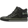 BK British Knights British Knights Roco - Sneaker a Collo Alto Uomo, Nero (Black/Khaki/White/Black 08), 45 EU