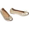 Unisa Donna - Ballerina ACOR in pelle liscia dorata