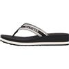 Tommy Hilfiger Donna Infradito Flag Print Summer con Tacco a Zeppa, Nero (Black), 35