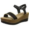 s.Oliver 5-5-28327-24, Sandali con Cinturino alla Caviglia Donna, Nero Nero Raffia 082, 40 EU