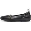 Fitflop Allegro Mary Jane - Scarpe Basse da Donna in Morbida Pelle, Nero, 42 EU