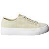 Calvin Klein Vulc Flatf Lace Up Corduroy CK Yw0yw02005 Basso Top Donna