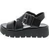 MARCO TOZZI sandalo da donna morbido plantare Feel Me fodera interna morbida elegante, nero (BLACK), 38 EU