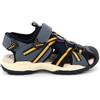 Geox J Borealis Boy B - Sandalo Bambino, Navy/Orange,