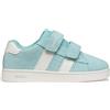 Geox J ECLYPER Girl A Sneaker, WATERSEA/White, 36 EU