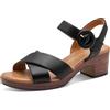 MARCO TOZZI sandalo da donna plantare Feel Me morbido vegano fodera interna morbida vegana, nero (BLACK), 36 EU