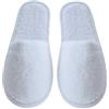 Arus Cotton Spa Bath Slippers Mocassino, Cotone, Bianco, 6-9.5 Wide Women/6-9.5 Wide Men