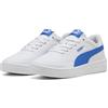 PUMA Court Classic Clean Jr - Sneaker unisex per bambini, Puma Bianco Blu Montagna, 4 UK