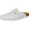 Lico Bioline Clog Print, Zoccoli Donna, Bianco Blanc Weiss Grau, 39 EU