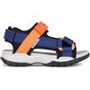 Geox J Borealis Boy E, Sandalo, Navy Arancio, 31 EU