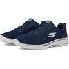 Skechers Go Walk 7 Clear Path da Donna, Tessuto Blu Navy con Finiture Azzurre, 35.5 EU