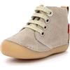 Kickers Unisex bambino Sonizip Oxford Flat, Beige Champagne, 18 EU