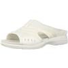 Easy Spirit - Traciee2, Sandali da donna con punta aperta, Bianco (Infradito colorati estivi, con finte perline), 40.5 EU