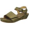 CA'SHOTT A/S Casava-Sandali con Fibbia in Nabuk, Donna, Oliva, 40 EU