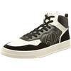 Armani Exchange Uomo Men's, Side Logo, Color Shades, Black Sneaker, Nero, 42 EU