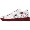 DOGO Femme Cuir Vegan Blanc Baskets - Chaussures de Marche Confortables et Décontractées Faites à la Main, Spirit Animal Motif