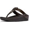 Fitflop Fino Crystal Detail Metallic Toe-Post Sandals, Sandali Donna
