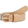 Tommy Hilfiger Donna Cintura Essential Effortless 2,5 cm Cintura in Pelle, Beige (Classic Khaki), 70 cm