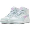 Puma Rebound Slam Mid Faded AC+ PS Basket, Aqua Glow Viola Glow Bianco, 34 EU