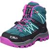 CMP Kids Rigel Mid Trekking Shoes Wp, Scarpe da trekking Unisex - Bambini e ragazzi, Lake Pink Fluo 26EL, 32 EU