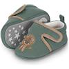 Sterntaler Scarpine per Gattonare con Leone, Mocassino Basso Bimbo 0-24, Verde Scuro, 18 EU