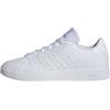 adidas Donna Advantage Base 2.0 Shoes, Cloud White/Cloud White/Clear Pink, 40 2/3 EU