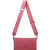Fritzi aus Preussen Fritzi Ronja Cross Vintage Crossbody Borsa a Tracolla Donna Ecopelle Vegan Finitura Vintage per Festival e Città 15 x 29 x 3 cm - Nero - Rosa - Marrone - Verde - Grigio - Beige - Pink - Blu