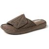 Dearfoams Adjustable Indoor/Outdoor Memory Foam Machine Washable Summer Slide Slipper, Pantofole Uomo, fossile, Large