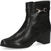 CAPRICE Stivaletti da donna in pelle con tacco a blocco, Nero (Black Reptile), 39 EU