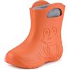 Ladeheid Stivaletti Pioggia Bambino in EVA Termici, Invernali Stivali Pioggia Bambina con Calzino Interno e Motivo a Rana, Scarpe Bambino per Passeggiate LA-CA-03 (Arancione Grigio, 26/27)
