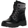 Tamaris Comfort Stivaletti da donna stringati caldi foderati plateau Calzata Comfort, Nero (Black Nappa), 36 EU