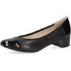 CAPRICE Décolleté da Donna in Vernice con Tacco a Blocco, Nero (Black Comb), 36 EU