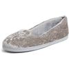 Dearfoams Rebecca Pantofole da casa da donna morbide in memory foam, leggere, comode mocassini con calda fodera e calzata ampia, Sleet, 5-6 Wide