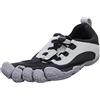 Vibram Scarpe Sportive FiveFingers V-Run Retro-da Ginnastica, Tecniche, Sneaker, Suola Sottile, con Dita-Corsa, Trekking, Yoga, Allenamento, Arrampicata-Nero, Grigio in Nylon, Poliestere, Gomma-Taglia 48